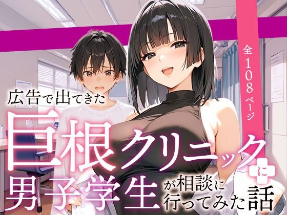 【どちゃエロ】広告で出てきた巨根クリニックに男子学生が相談に行ってみた話｜d_589800