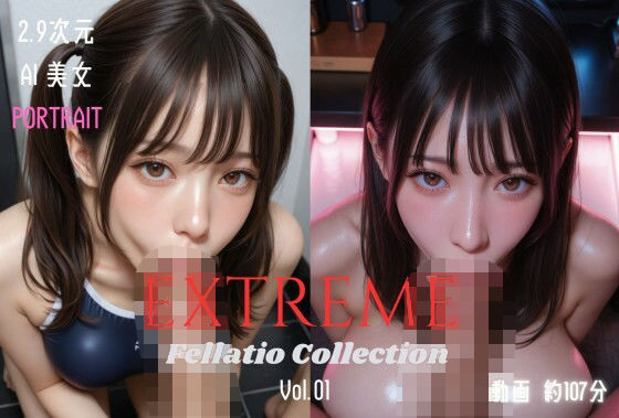 【どちゃエロ】2.9次元AI美女 PORTRAIT EXTREME Fellatio Collection VOL.01 AI SEX 動画集｜d_741789