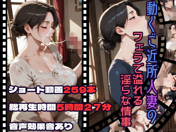 【どちゃエロ】動くご近所人妻のフェラで溢れる淫らな情事｜d_756654