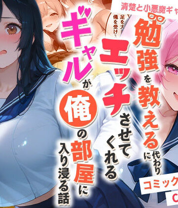 【どちゃエロ】勉強を教える代わりにエッチをさせてくれるギャルが俺の部屋に入り浸る話 〜清楚と小悪魔ギャルの純愛編〜｜d_767680