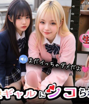 【どちゃエロ】【実写系Hゲーム】好きな娘の前で金髪ギャルにシコられる！射精限界おち●ぽ焦らし我慢｜d_789236