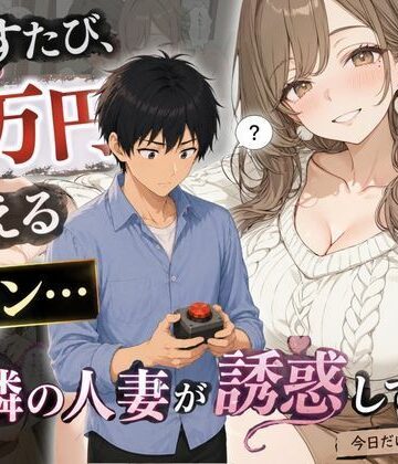 【どちゃエロ】押すたび1万円消えるボタン…その度に隣の人妻がエロく体を擦りつけて誘惑してくる｜d_790292