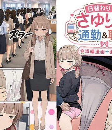【どちゃエロ】日替わりさゆりさんの通勤＆職場 短編漫画＋画像集｜d_785760