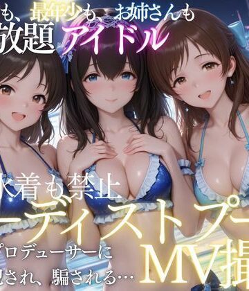 【どちゃエロ】ヌーディストプールでアイドルがプロデューサーに犯●れる｜d_809544