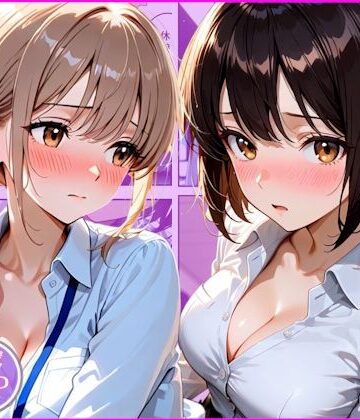 【どちゃエロ】残業中に訳あり新卒OL達が男の取り合いでご奉仕勝負した話｜d_819894