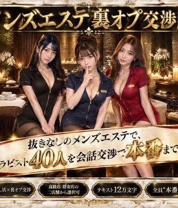 【どちゃエロ】メンズエステ裏オプ交渉師〜抜きなしの店で、セラピスト40人を本番まで落とす〜｜d_822120