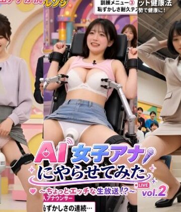 【どちゃエロ】AI女子アナにやらせてみた 〜ちょっとエッチな生放送！？〜 vol.2｜d_823361