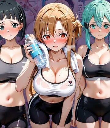 【どちゃエロ】ジムに来た美女会員と孕ませセックスした話 ソードア〇トオンライン編｜d_823441