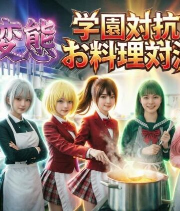 【どちゃエロ】裸にエプロン 学園対抗変態お料理対決｜d_795731