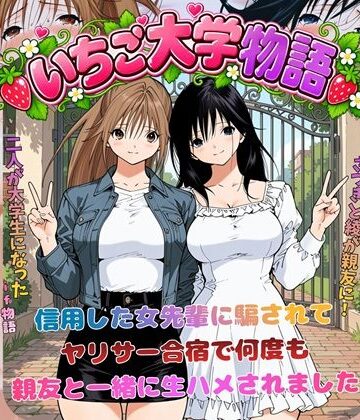 【どちゃエロ】いちご大学物語〜信用した女先輩に騙されて親友と一緒にヤリサー合宿で何度も生ハメされました〜｜d_818016